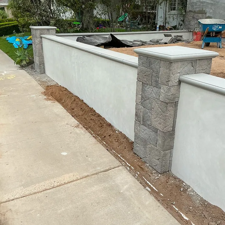 stone veneer wall construction